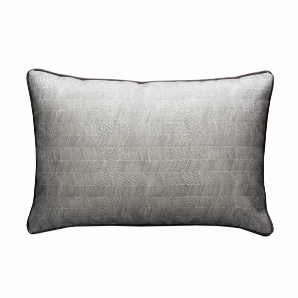 outdoor bolster cushion in grey herringbone