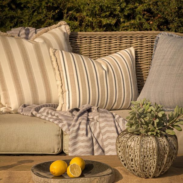 striped outdoor cushion