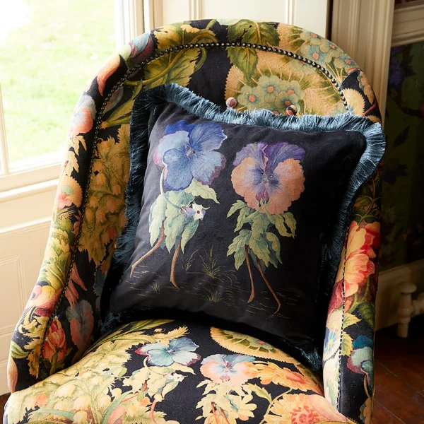 black velvet cushion from House of Hackney