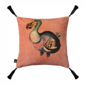 tasselled velvet cushion in pink from House of Hackney
